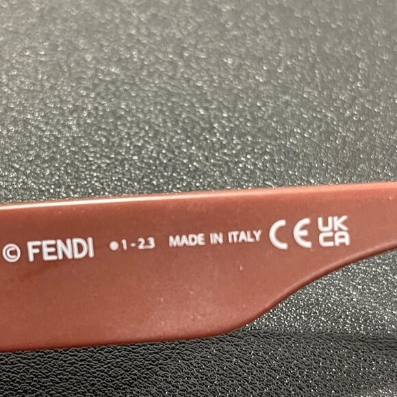 Fendi Fendigraphy Brown/Burgundy Acetate Sunglasses Unisex (JB1198) - Picture 5 of 5